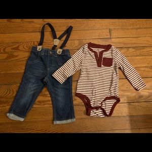 Cat and Jack overall set